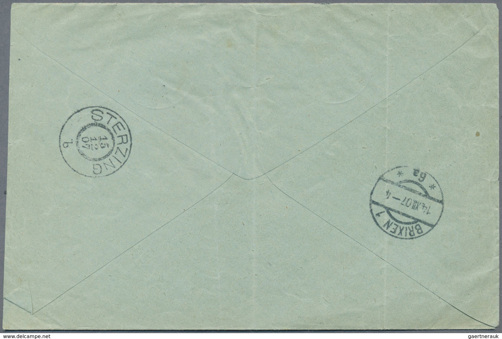 Br Österreich - Portomarken: 1907/1917, Unterfrankierter Brief Von Sterzing Nach Brixen Und Wegen Nachp - Strafport