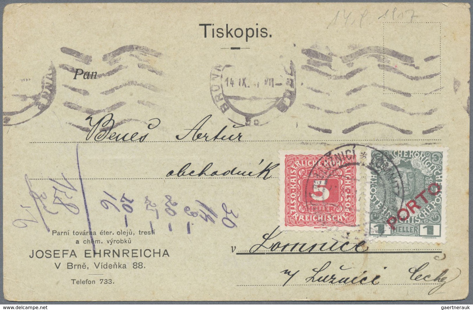 Br Österreich - Portomarken: 1907/1917, Unterfrankierter Brief Von Sterzing Nach Brixen Und Wegen Nachp - Postage Due