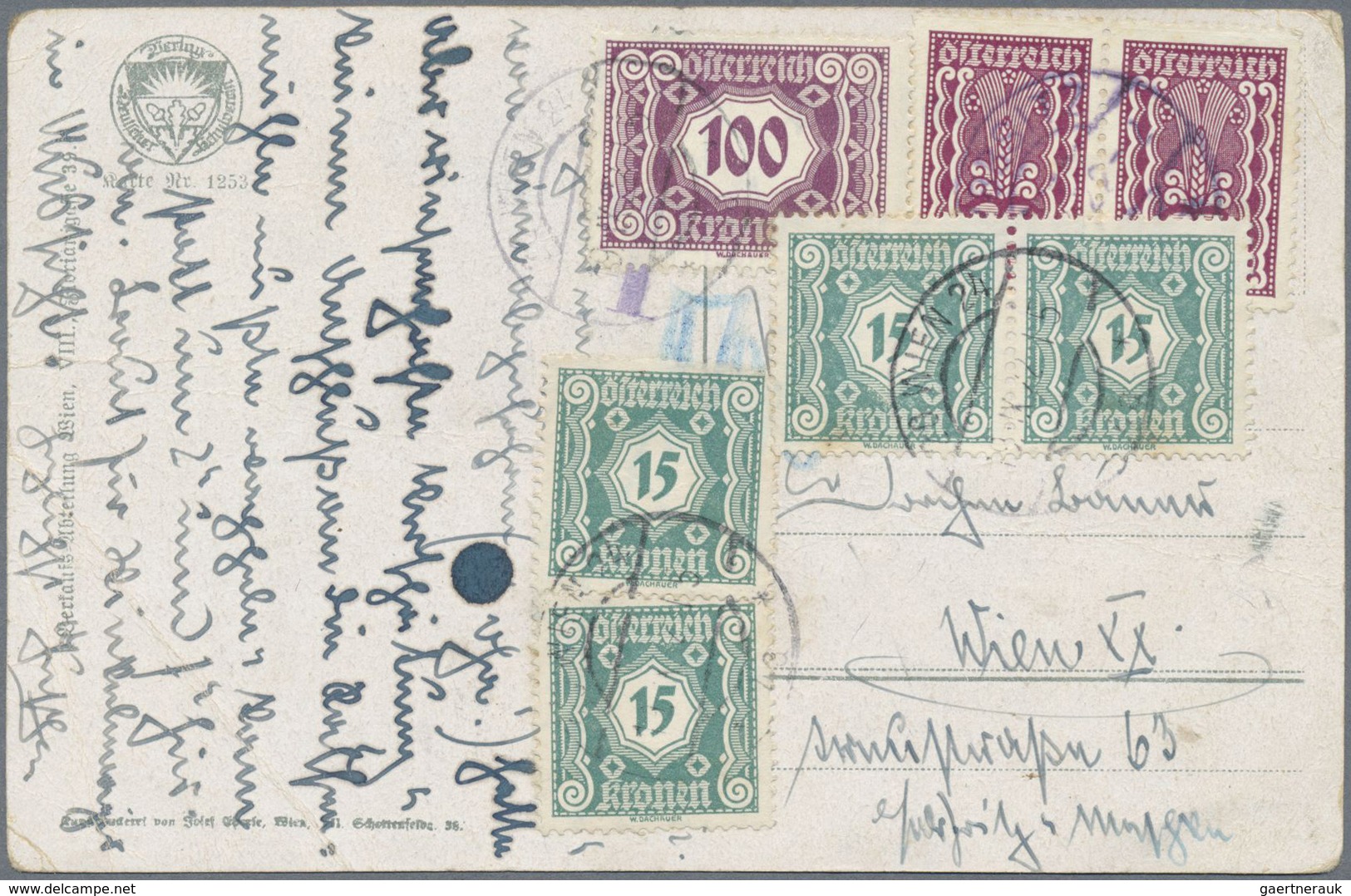 Br Österreich - Portomarken: 1922, Ersttag Der Portoerhöhung Vom 18.9.1922. Zwei Karten Nach Wien Aufge - Taxe