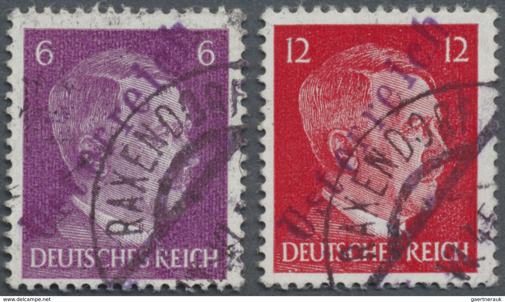 O Österreich - Lokalausgaben 1945 - Raxendorf: 1945, 6 Und 12 Pfg. Mit Violettem Aufdruck Signiert - Autres & Non Classés