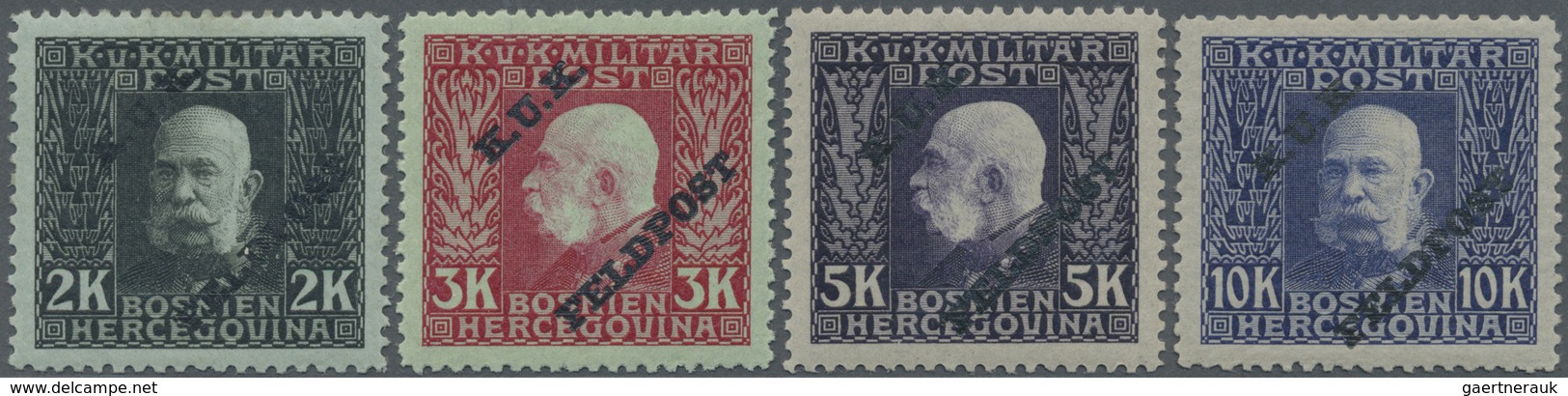 ** Österreichisch-Ungarische Feldpost - Allgemeine Ausgabe: 1915, Freimarken Von Bosnien Mit Überdruck, - Autres & Non Classés