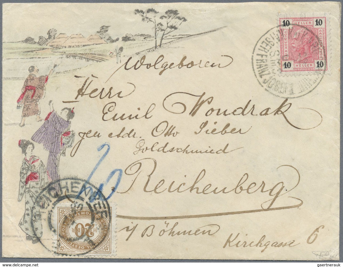 Br Österreich - Schiffspost: 1907, "K.u.K.KRIEGSMARINE SMS Kais. Franz Josef I" K1 Auf 10 Heller, Tolle - Andere & Zonder Classificatie