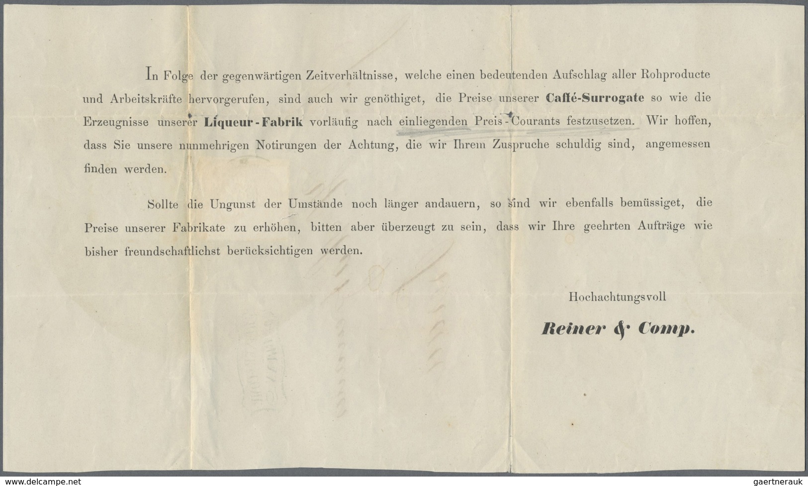 Br Österreich - Ganzsachen: 1863, 15 Kr. Braun Ganzsachenausschnitt Als Frankatur Verwendet Auf Geschäf - Autres & Non Classés