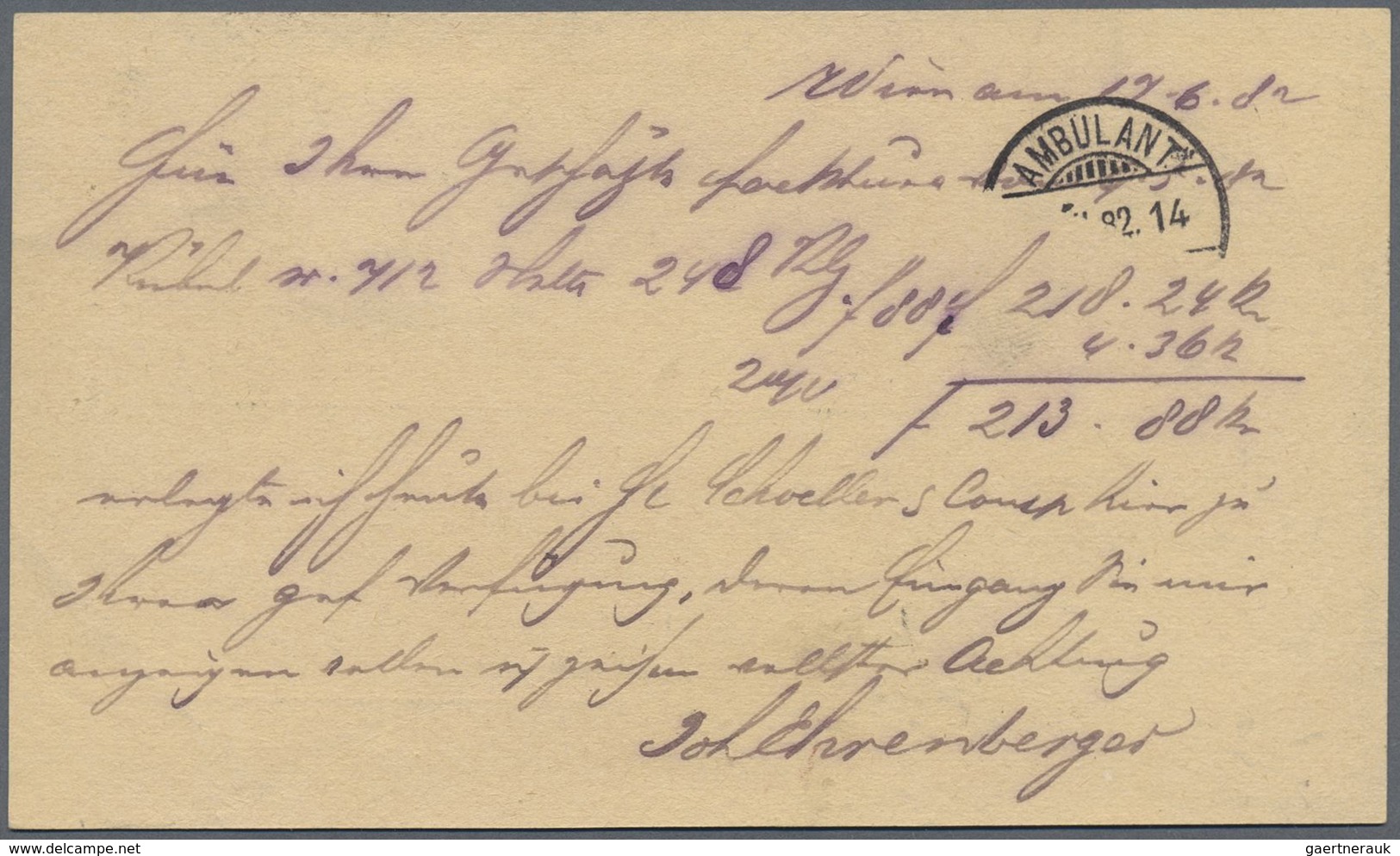 GA Österreich - Ganzsachen: 1877/1883, fünf Correspondenzkarten 2 Kr. braun (4 x deutsch, 1 x slowen.)