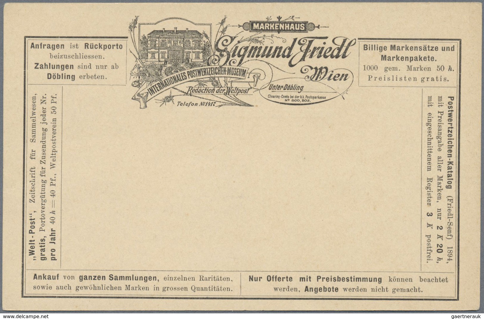 GA Österreich - Privatganzsachen: 1890, 5 Kr Mattrot Franz-Josef Ganzsachenkarte Mit Privatem Illustrie - Andere & Zonder Classificatie