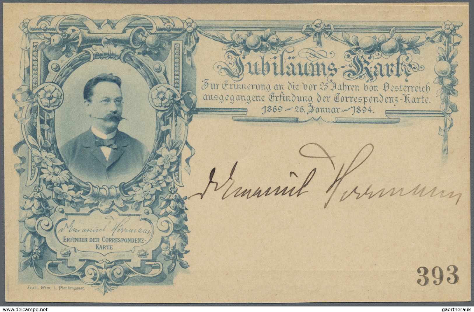 GA Österreich - Privatganzsachen: 1894, Private Correspondenz-Karte 2 Kr. Braun Mit Vs. Zudruck 'Jubilä - Andere & Zonder Classificatie