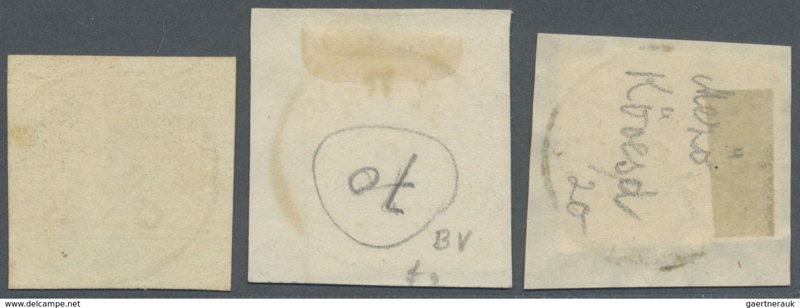 Brfst Österreich - Stempel: 1850, "MEZÖ KÖVESD", "NAGY BAJOM" Und "NAGY LAK" Je K1 Auf Briefstücken (Mülle - Machines à Affranchir (EMA)