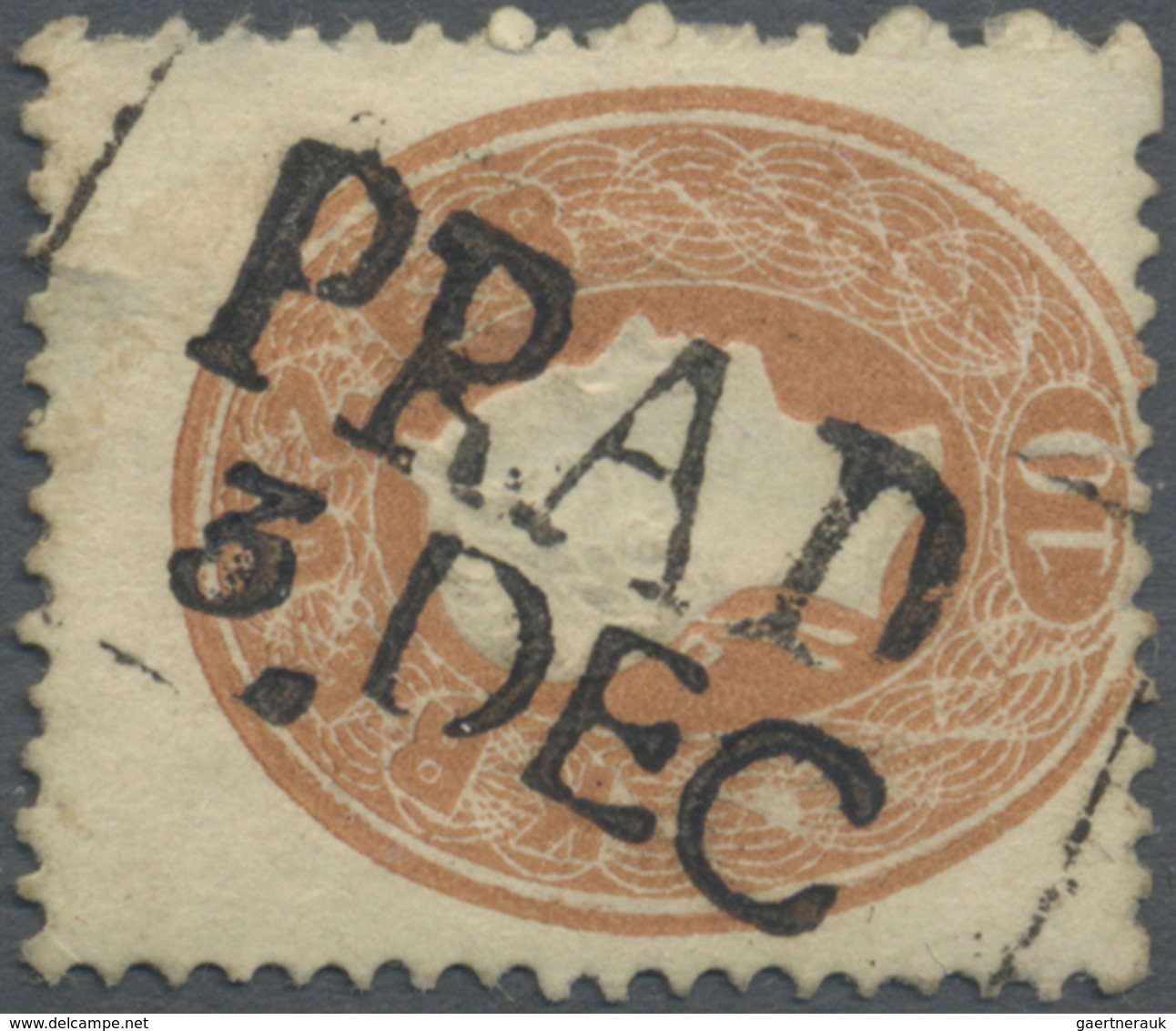 O Österreich - Stempel: PRAD (Südtirol): 1860, 15 Kr. Braun Mit Sauberem Kastenstpl. 'PRAD 3. DEC', Kl - Franking Machines (EMA)