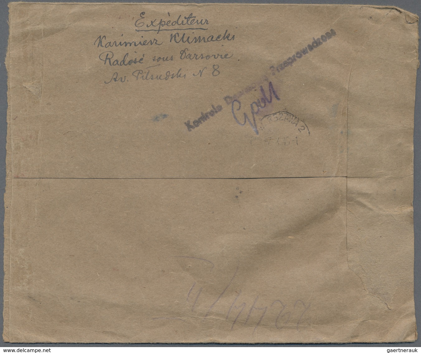 Br Polen: 1945, 5 Zl Liberation, Horizotal Pair On Registered Letter To Sweden With Polish Censor On Fr - Lettres & Documents