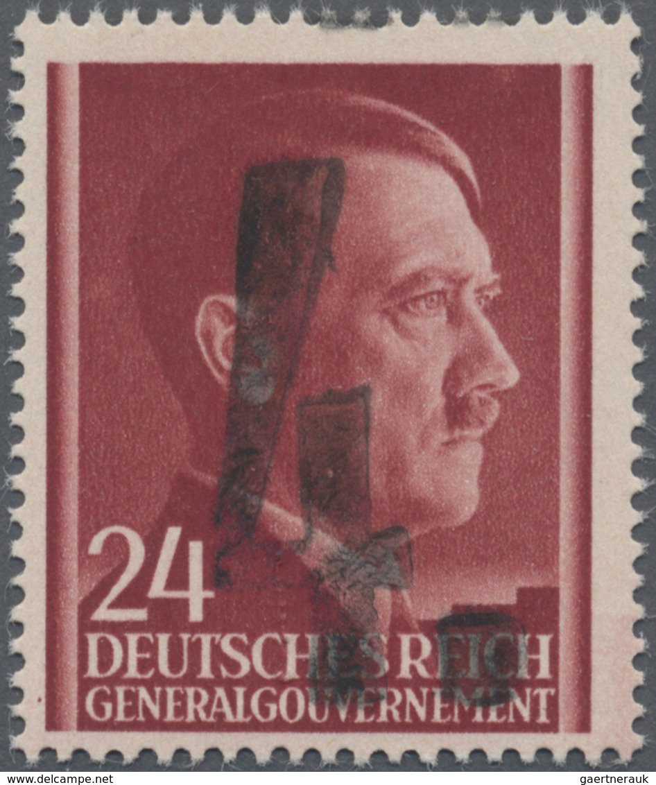 (*) Polen - Lokalausgaben 1944/45: Koszyce: 1944, Hitler 24 Gr. With Overprint "4.", Unused Without Gum, - Autres & Non Classés