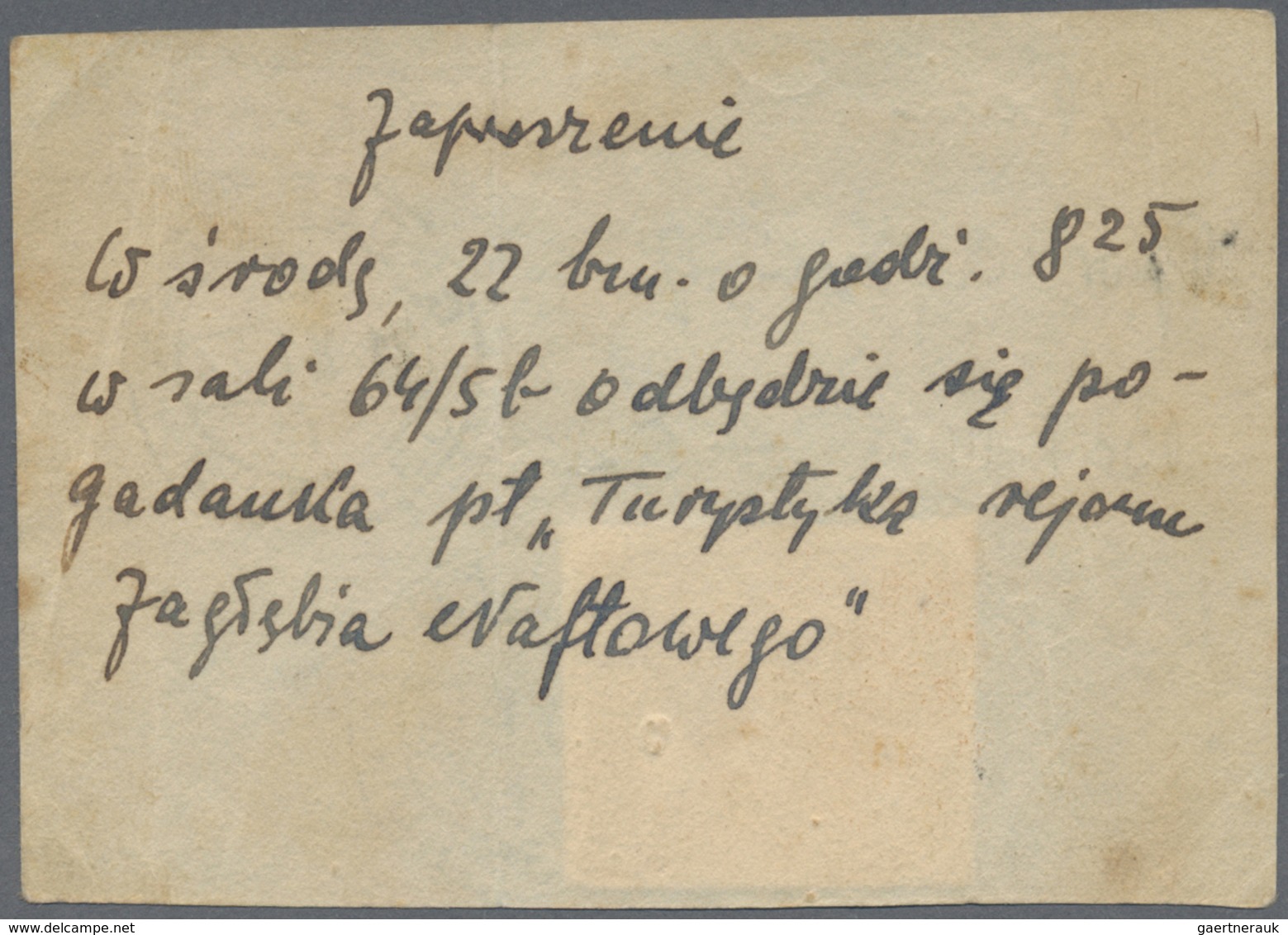 Br/GA Polen - Lagerpost: Gross-Born: 1944, Fuchsaufkleber Orangebraun Mit Stempel "GROSS BORN 21.XI." Auf - Autres & Non Classés