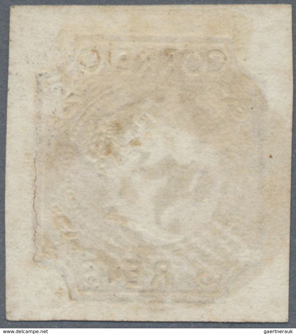 O Portugal: 1853, Stamp Queen Maria II. 5 R Light Brown, Huge Margins, Canceled "56", (Mi€ 1.200, -). - Brieven En Documenten