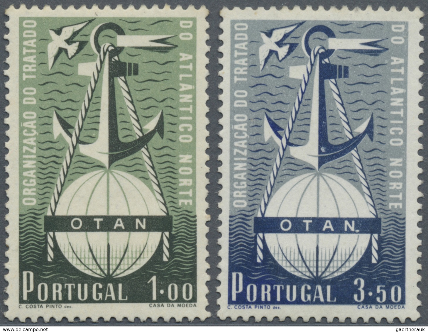 ** Portugal: 1952, NATO/OTAN Complete Set, Mint Never Hinged, Mi. € 450,-- - Lettres & Documents