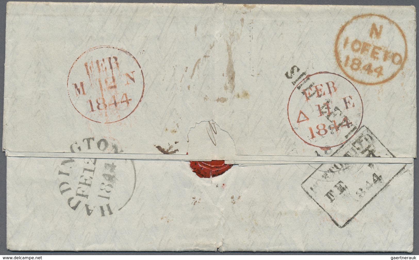 Br Portugal - Madeira: 1844, Folded Letter From MADEIRA To Edinburgh, Readdressed To North Berwick With - Madère