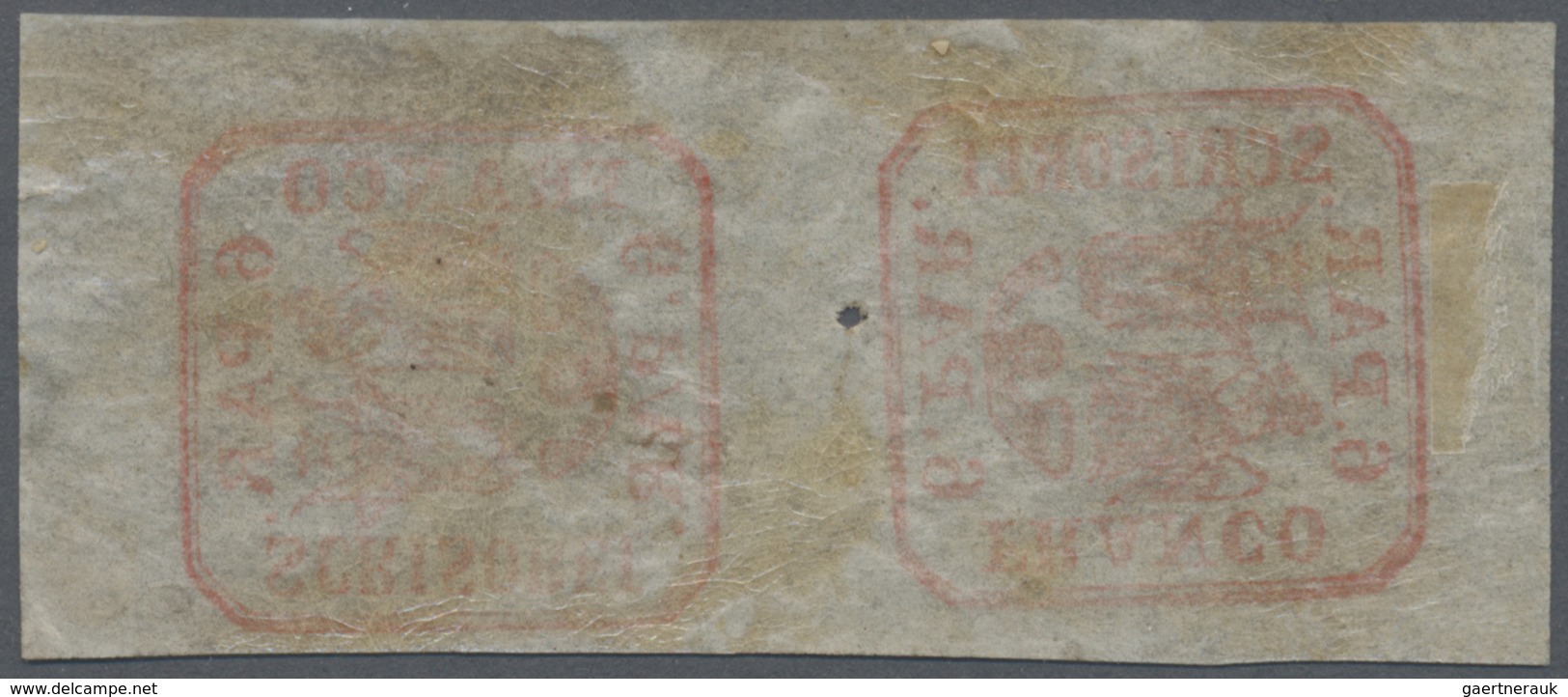 **/ Rumänien: 1862, 6par. Rose-red, Hand Printing, Tête-bêche Pair, Fresh Colour, Full To Large Margins, - Lettres & Documents