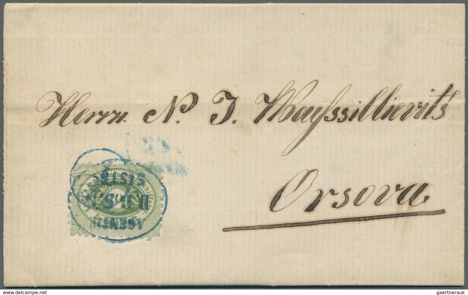 Br Rumänien - Besonderheiten: 1870, Austrian Danube Steamship Company, 10kr. Green, Type I (wrinkling D - Andere & Zonder Classificatie