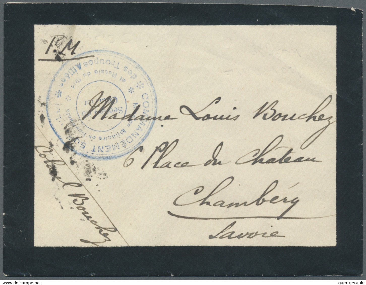 Br Rumänien - Besonderheiten: 1919. Stampless Mourning Envelope Endorsed 'F.M.' Addressed Lo France Can - Andere & Zonder Classificatie