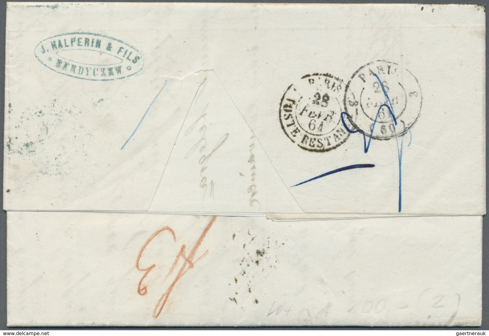 Br Russland - Vorphilatelie: 1857, St. Petersburg, Incoming Mail: Entire Folded Letter With 19 Aug 1857 - ...-1857 Voorfilatelie