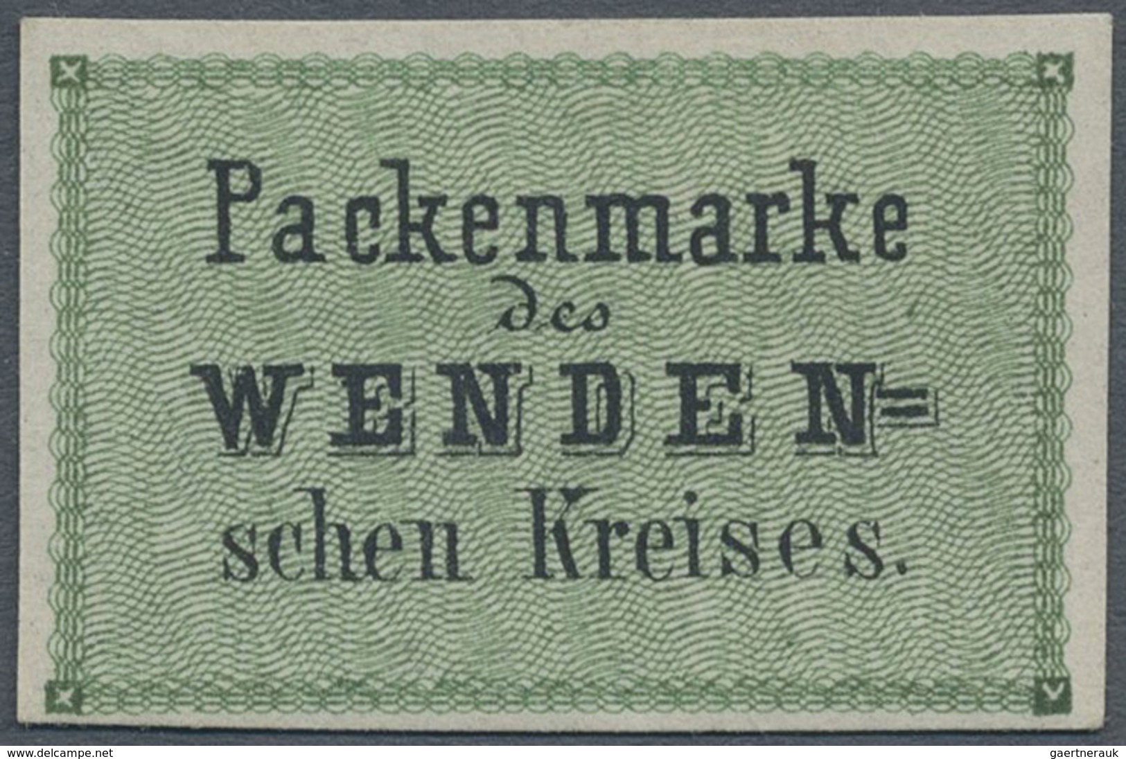 * Russland - Wendensche Kreispost: WENDEN (LIVONIA), 1863, 4 K Blue Green & Black, Mint With Hinged Or - Autres & Non Classés