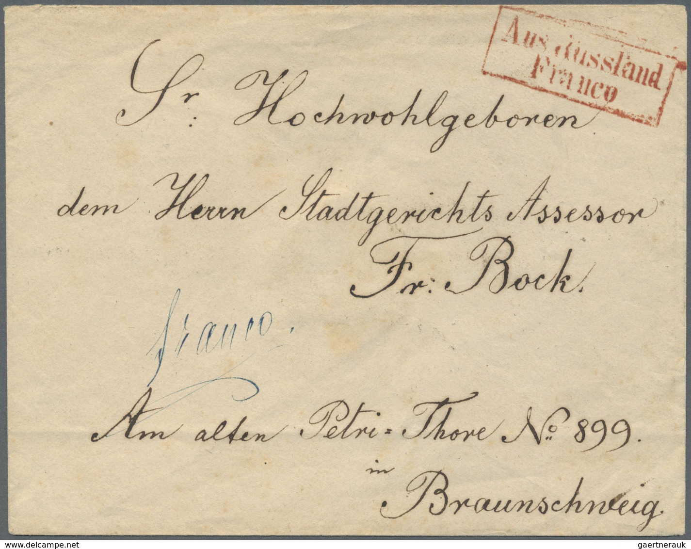 GA Russland - Ganzsachen: 1858, Stationery Envelope 10kop. Grey, Used From "ST.PETERSBOURG 29.XI.1858" - Entiers Postaux