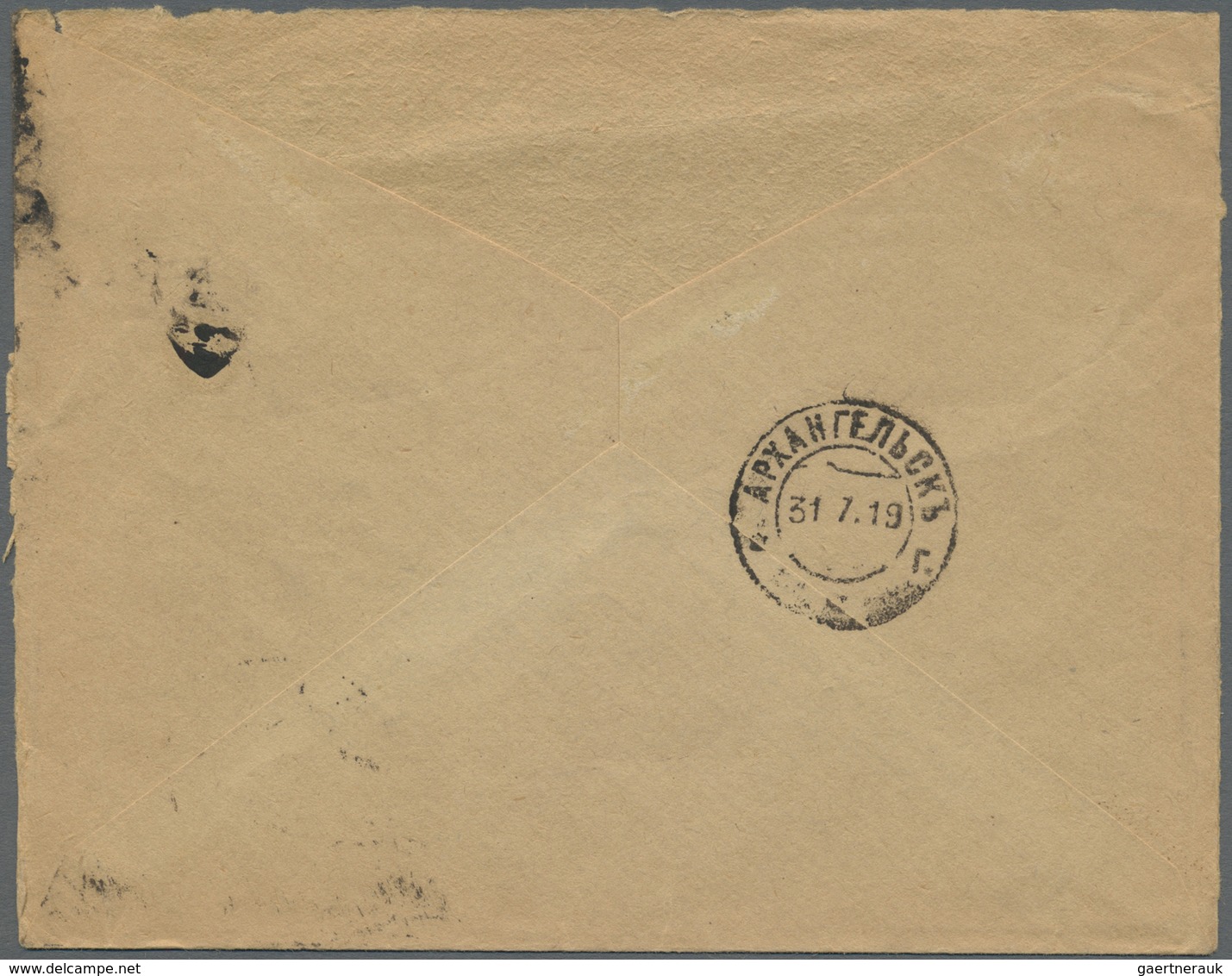 Br Russland - Besonderheiten: 1919. Censored Envelope (roughly Opend, Flap Missing) Written From The Al - Andere & Zonder Classificatie