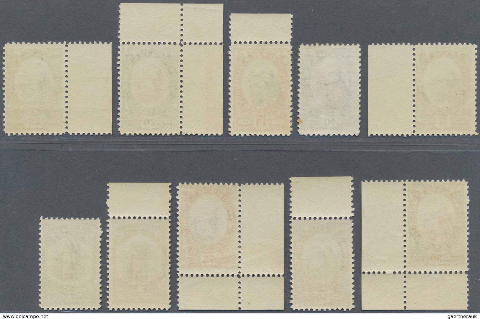 ** San Marino: 1929/1935, Definitives "National Symbols", 5c. To 20l. Without 15l., Set Of 18 Stamps (i - Neufs