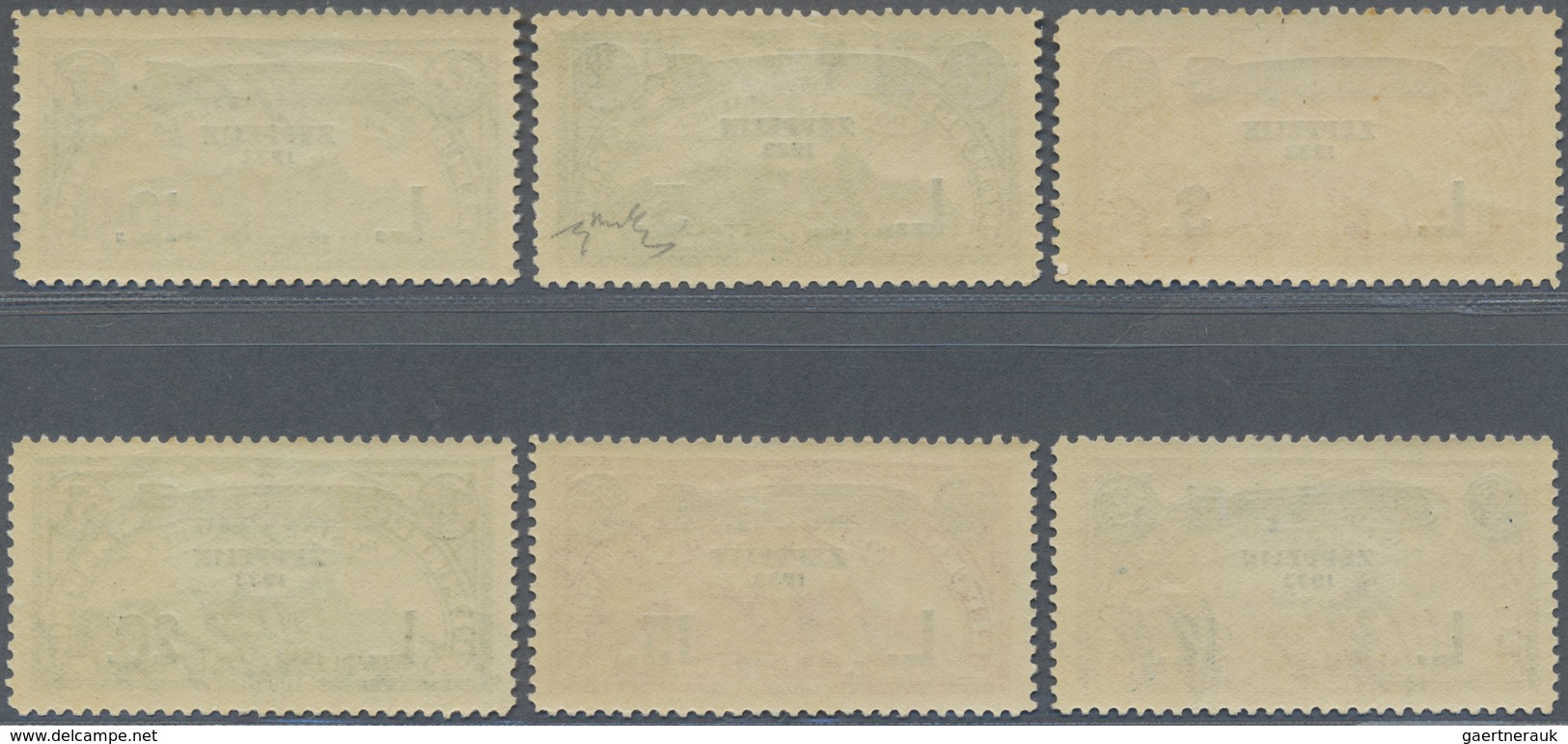 ** San Marino: 1933, Zeppelin Overprints, Complete Set Of Six Values, Unmounted Mint. Sass. PA11/16, 60 - Ungebraucht