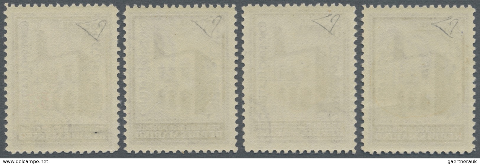 ** San Marino: 1933, Philatelic Congress Bologna, Complete Set Of Four Values, Unmounted Mint, Signed E - Ongebruikt