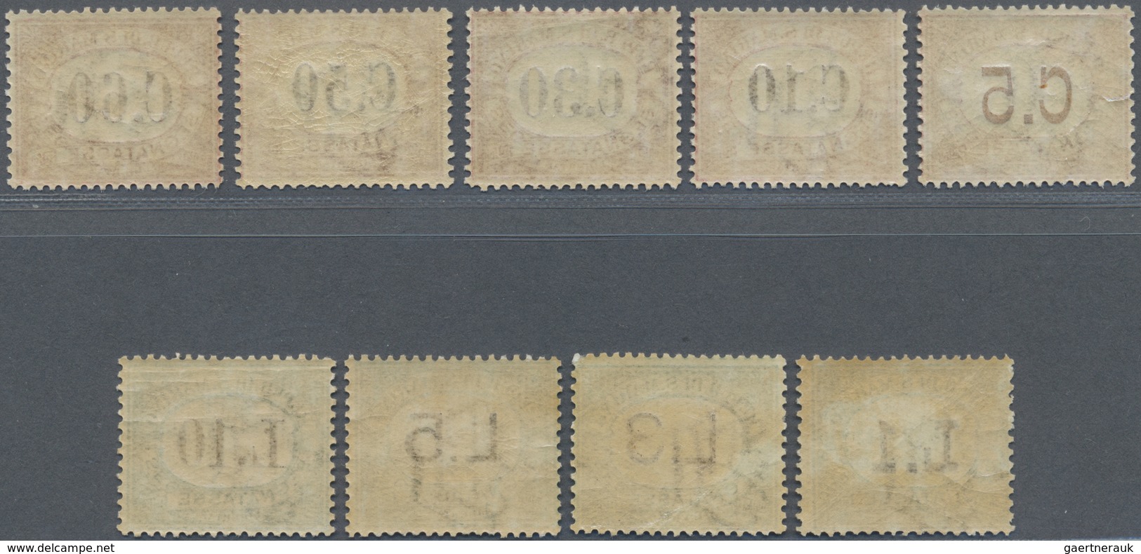 ** San Marino - Portomarken: 1924, 5 C. To 10 L., Complete Set Of Nine Values, Unmounted Mint (partly N - Timbres-taxe