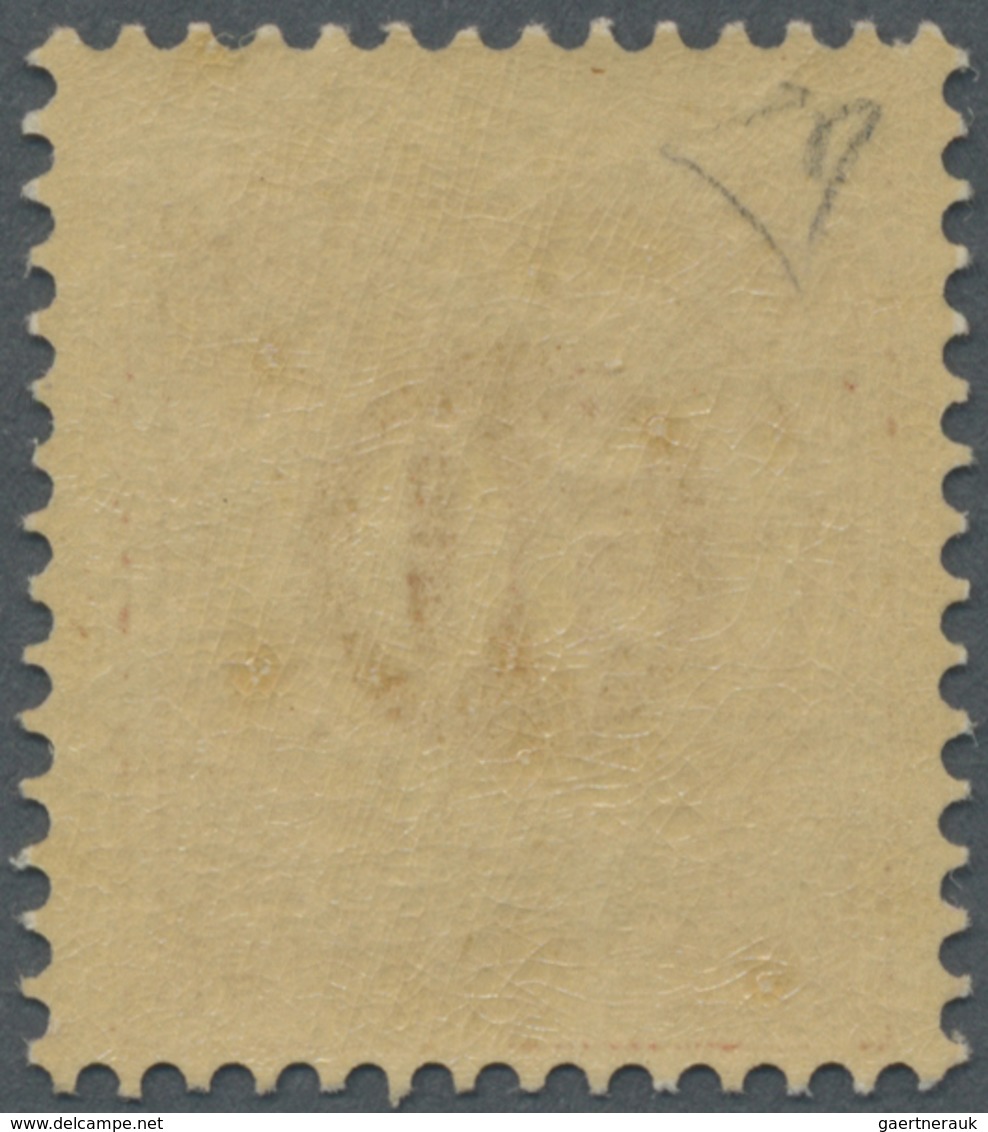 ** Schweden: 1877, Ringtype 50 Öre Karminrosa Gez. 13 Postfrisch Und Sign. Bzw. FA Diena (1989), Mi. € - Neufs