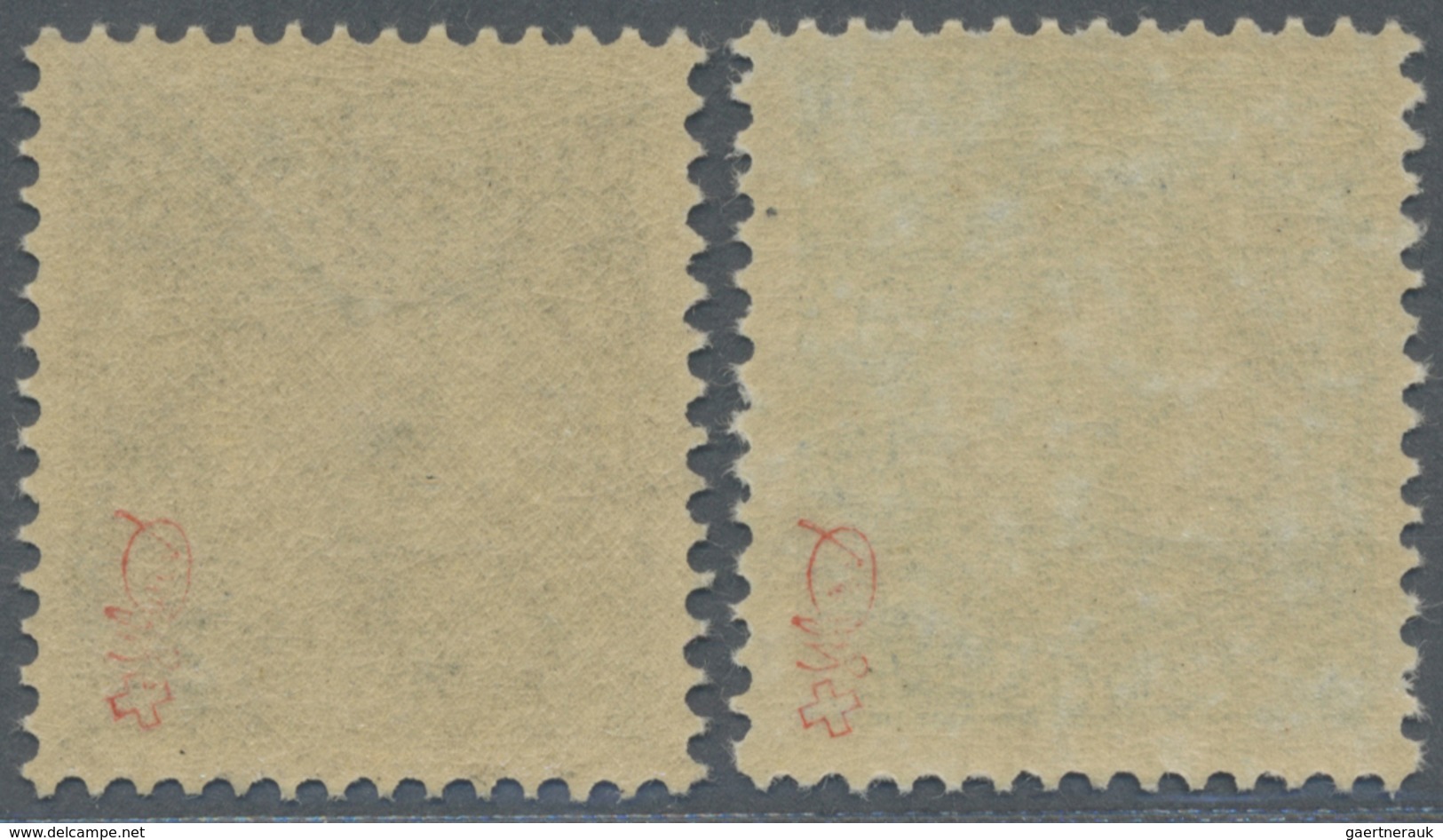 ** Schweden: 1918, VÄRNAMO ISSUE, 55ö. Light Blue An 80ö. Black, Fresh Colours And Well Perforated, Unm - Neufs