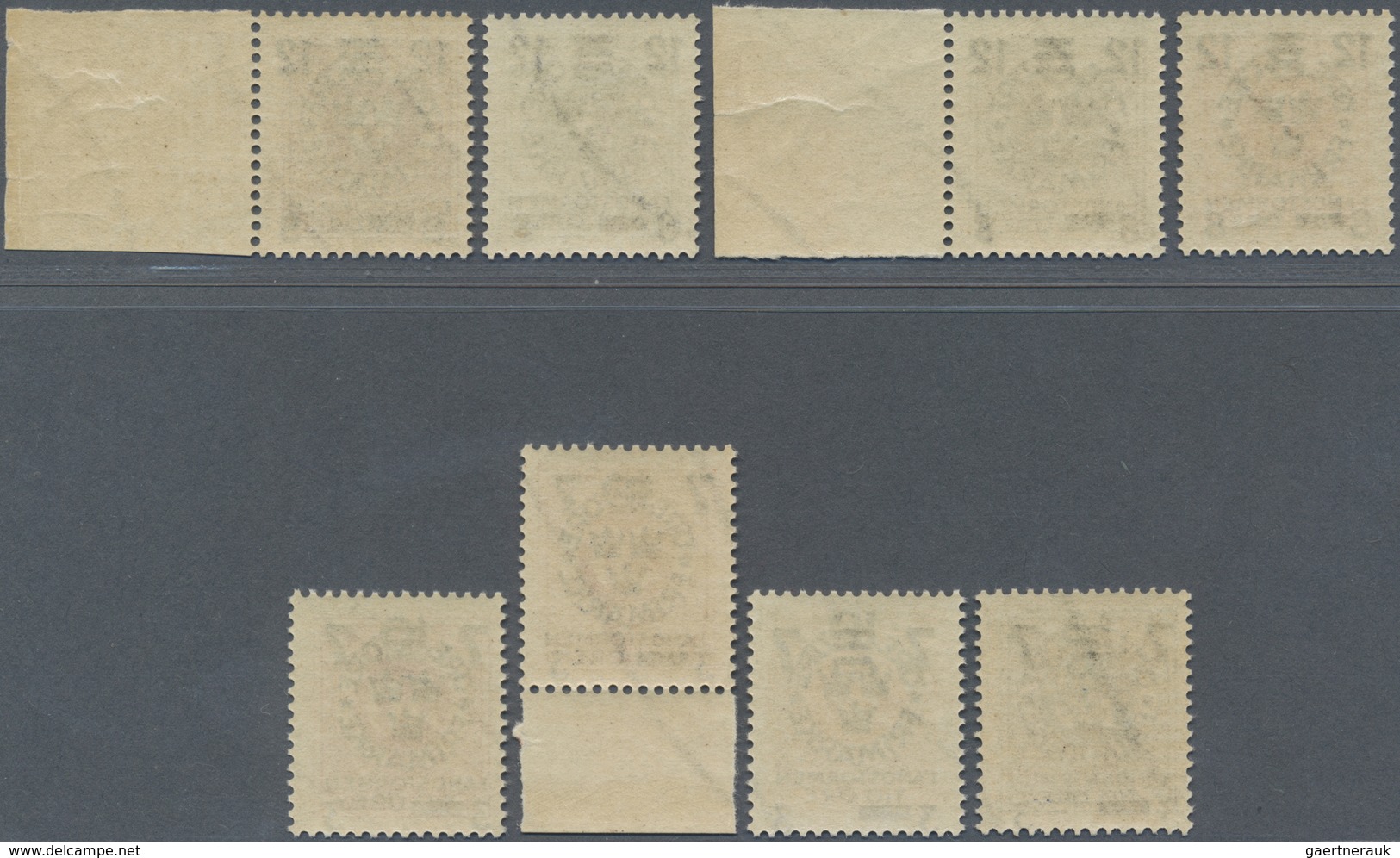 ** Schweden: 1918, For The Landsturm, 8 Items With Reversed Overprints, Mint Never Hinged, (Mi € Ca. 1. - Neufs