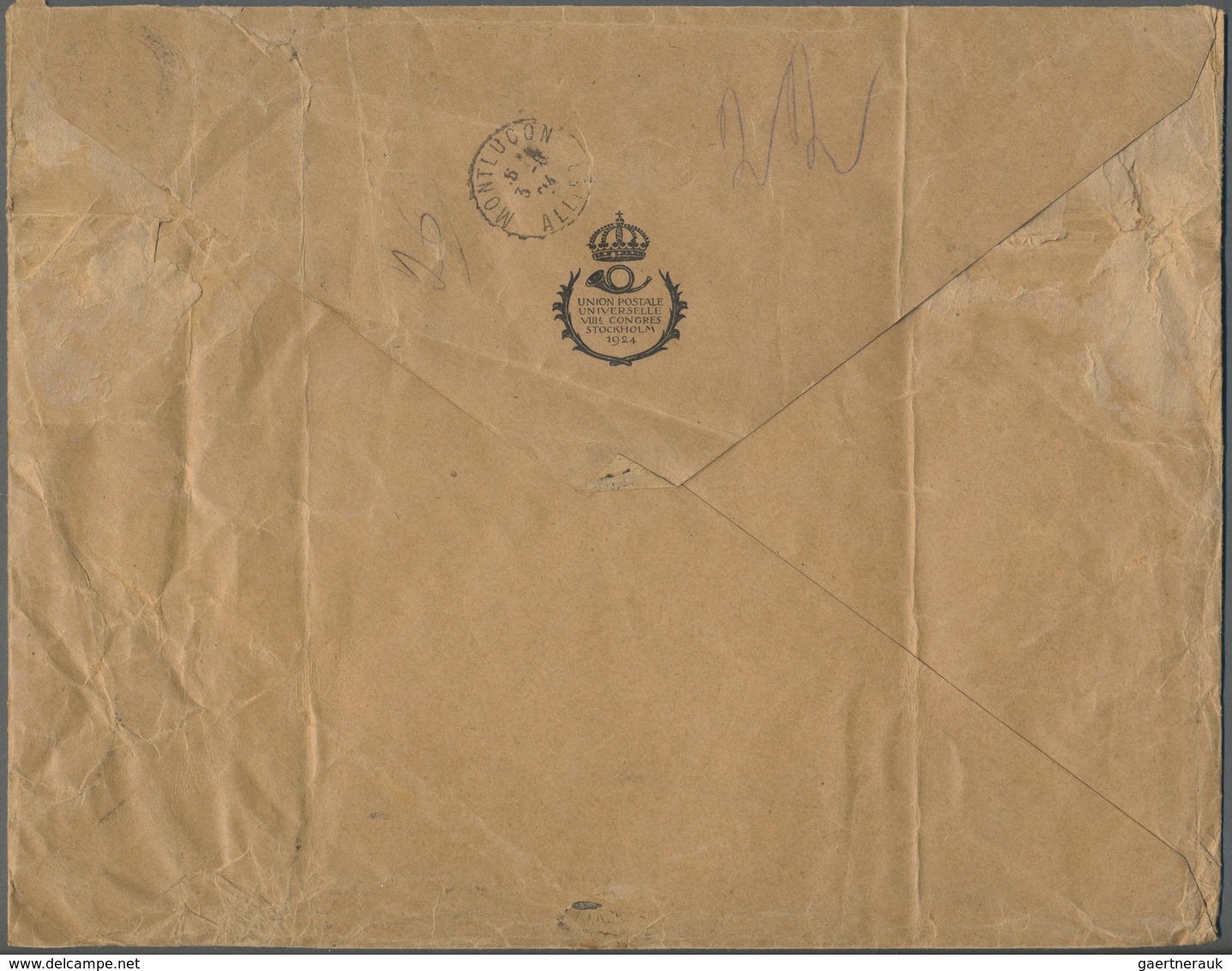 Br Schweden: 1924. Registered Official Envelope (creased, Vertical Folds And Opening Faults) Headed 'Co - Neufs
