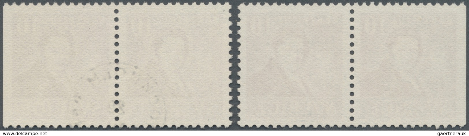 O Schweden: 1939, 10 Ö Violet In Two Pairs Used, Four-sided Perf/right Imperf And Left Imperf/right Fo - Ongebruikt