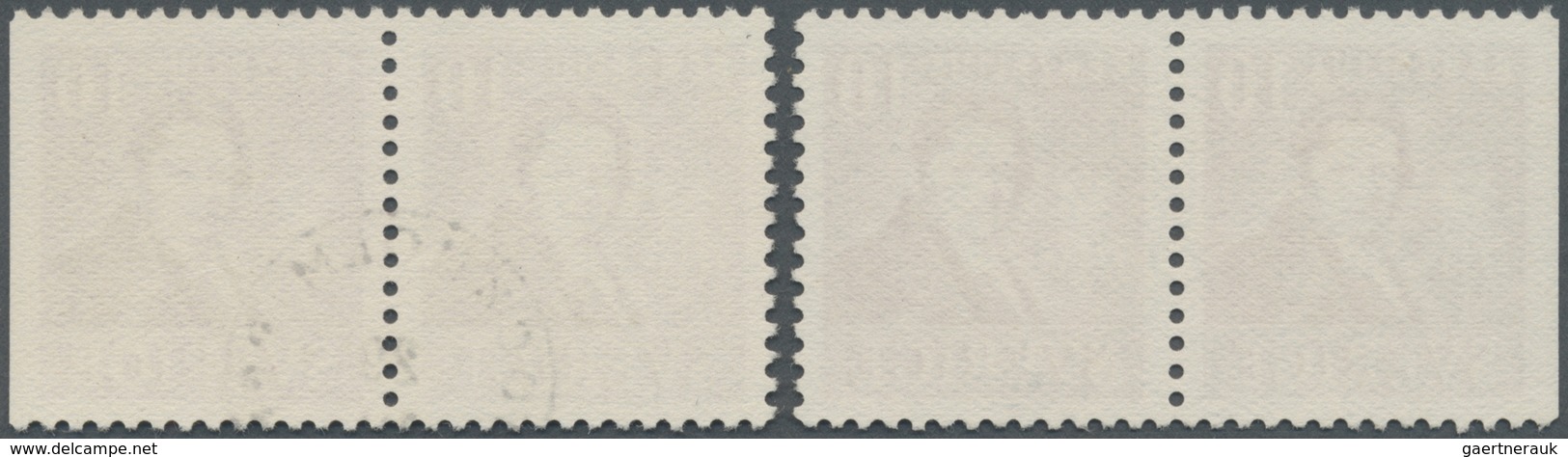 O Schweden: 1939, 10 Ö Violet In Two Pairs Used, Four-sided Perf/right Imperf And Left Imperf/right Fo - Neufs