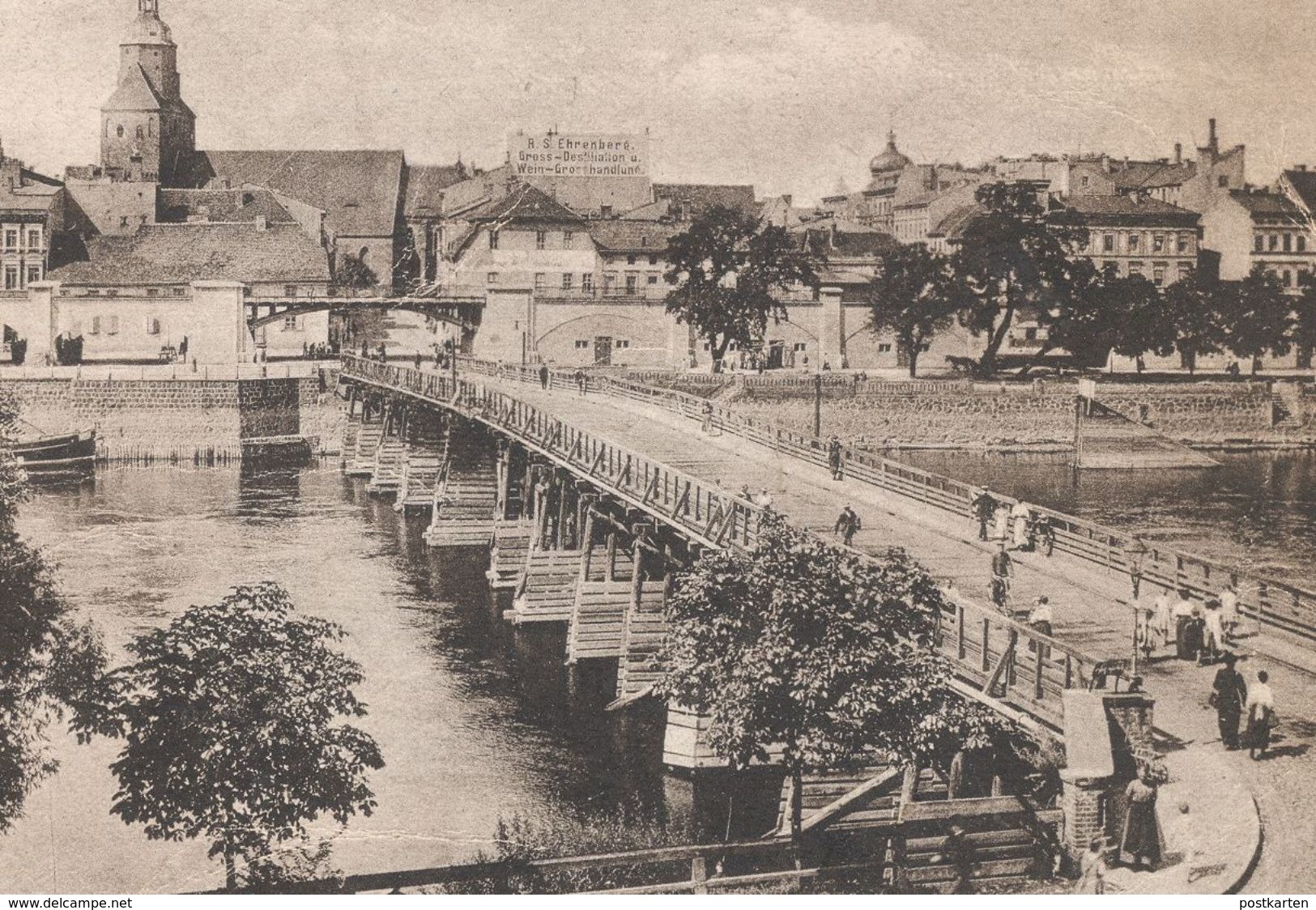 ALTE POSTKARTE LANDSBERG WARTHE WARTHEBRÜCKE Gorzow Wielkopolski Polska Brücke Bridge Pont Postcard Ansichtskarte Cpa AK - Neumark