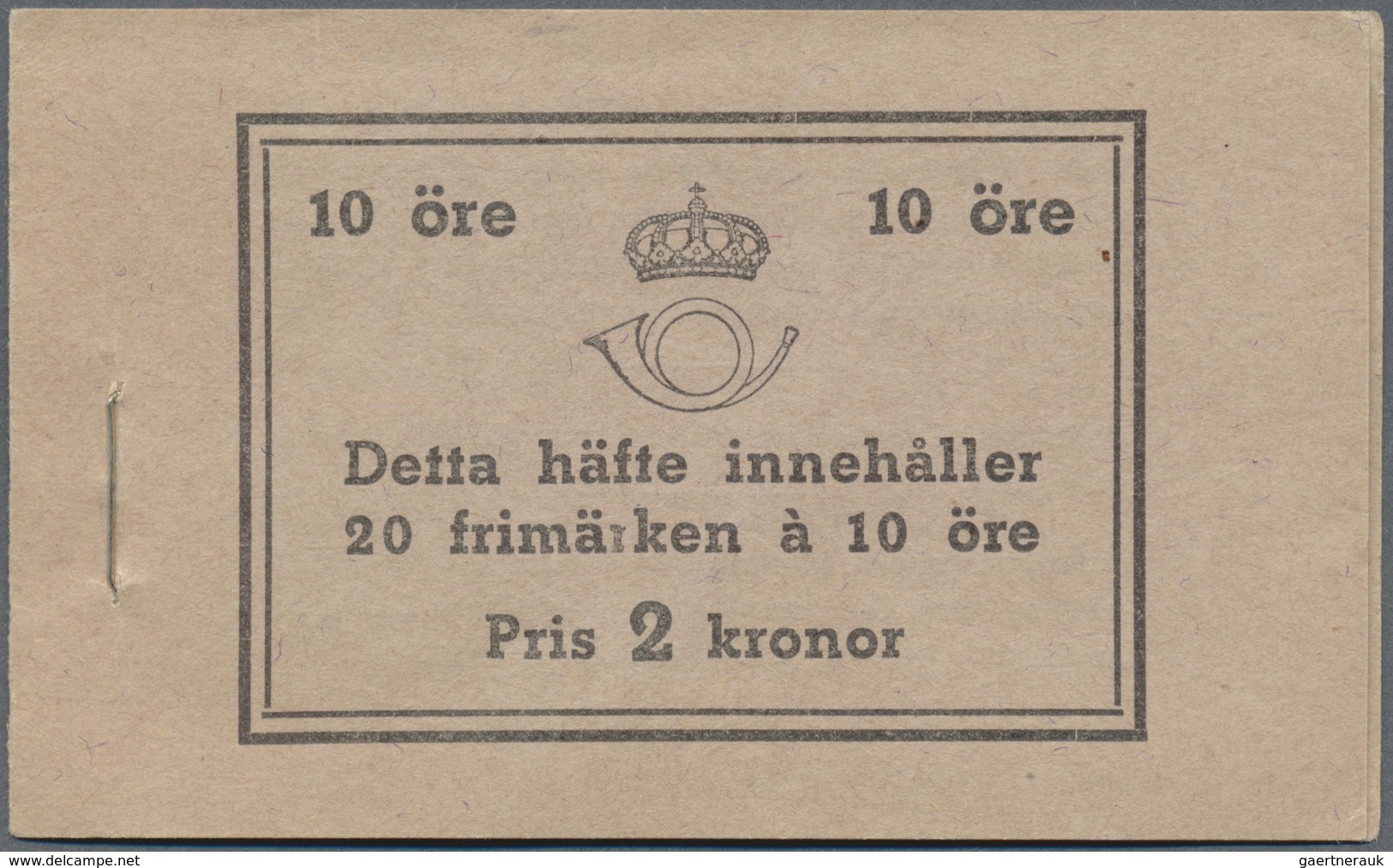 ** Schweden - Markenheftchen: 1939, Gustaf V Right Profile Type II, Two Complete Stamp Booklets ‚Pris 2 - 1951-80