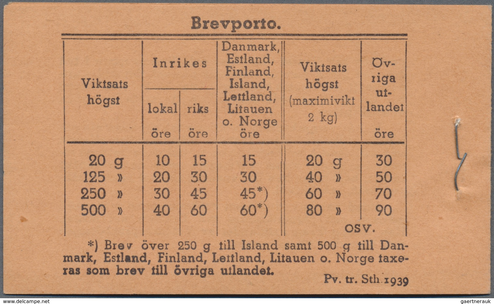 ** Schweden - Markenheftchen: 1939, Bicentenary Of The Royal Academy Of Sciences (Linne), Two Complete - 1951-80