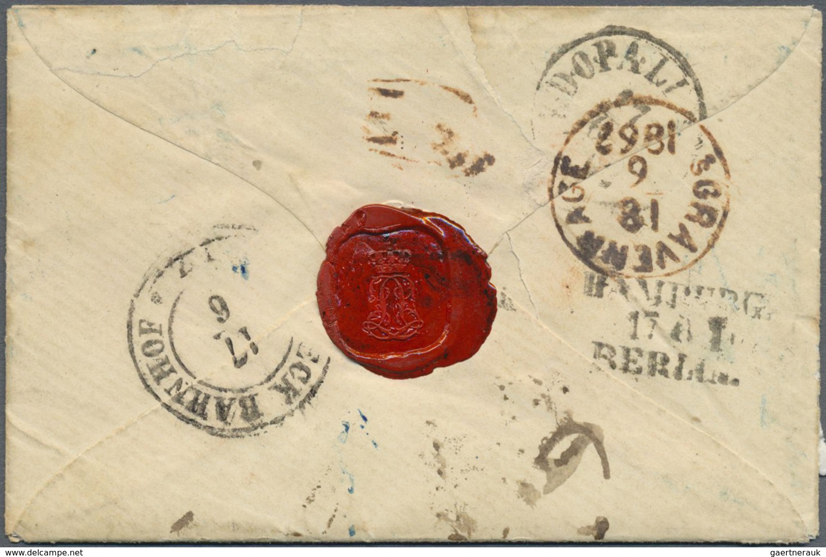 Br Schweden - Stempel: "K.B. Aus LÜBECK" Octagonal Double-frame Cancel On Taxed Envelope (minimal Toned - Andere & Zonder Classificatie