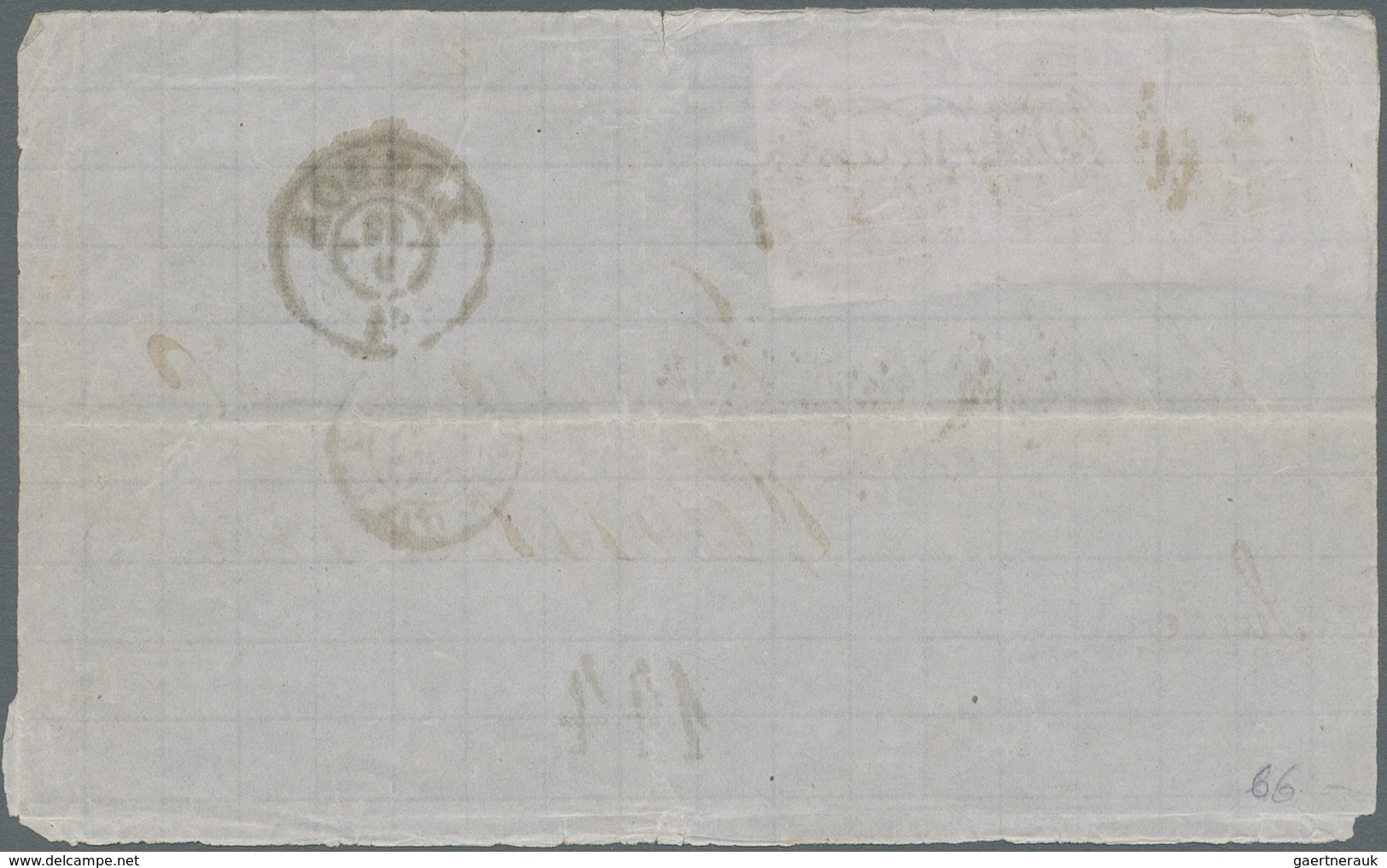 Br/Brfst Schweden - Besonderheiten: 1864. Cover Front (light Vertical Crease) Addressed To Sweden Bearing Kin - Autres & Non Classés