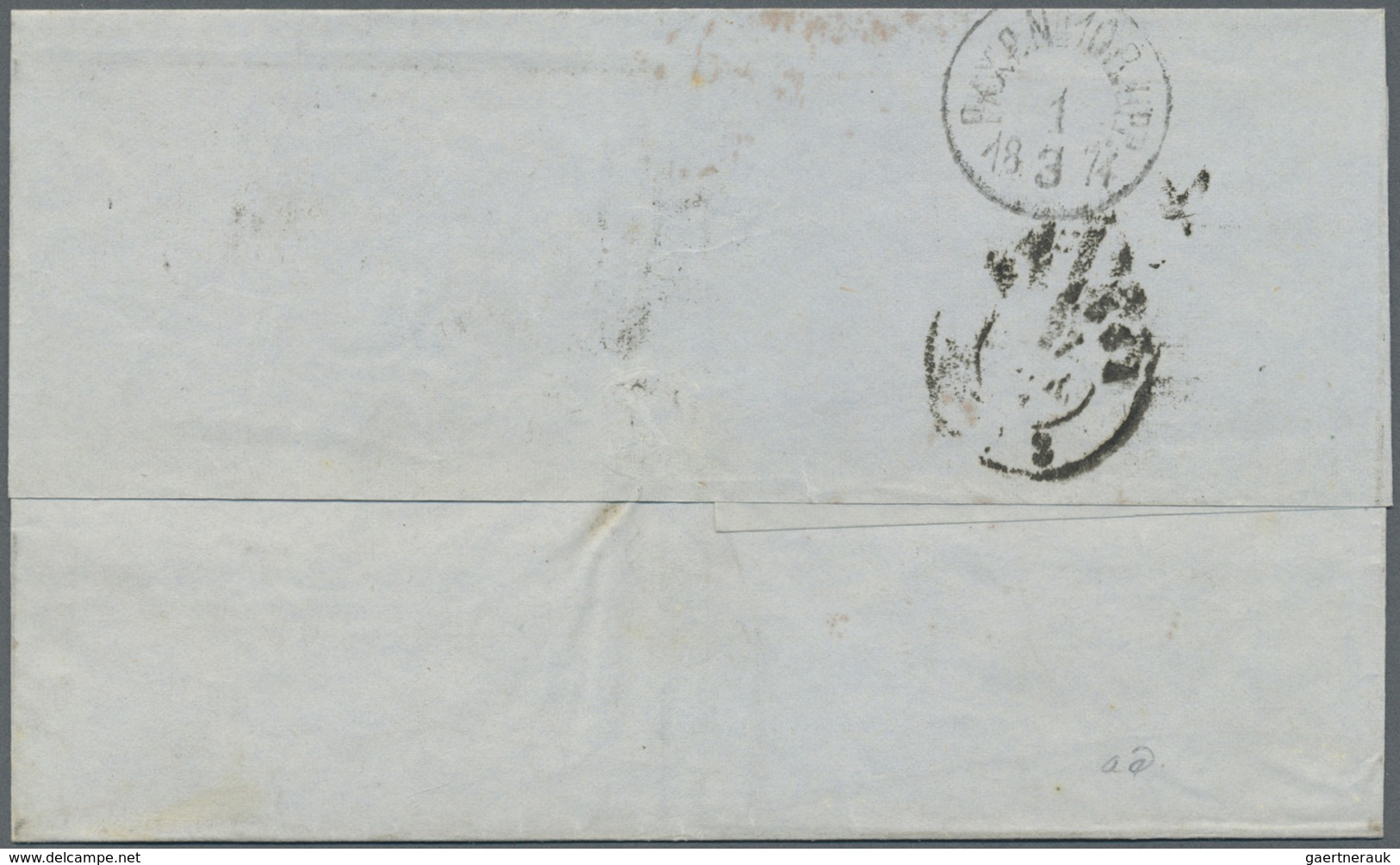 Br Schweden - Besonderheiten: 1872. Envelope Addressed To Sweden Bearing Yvert 30, 10c Green And Yvert - Andere & Zonder Classificatie