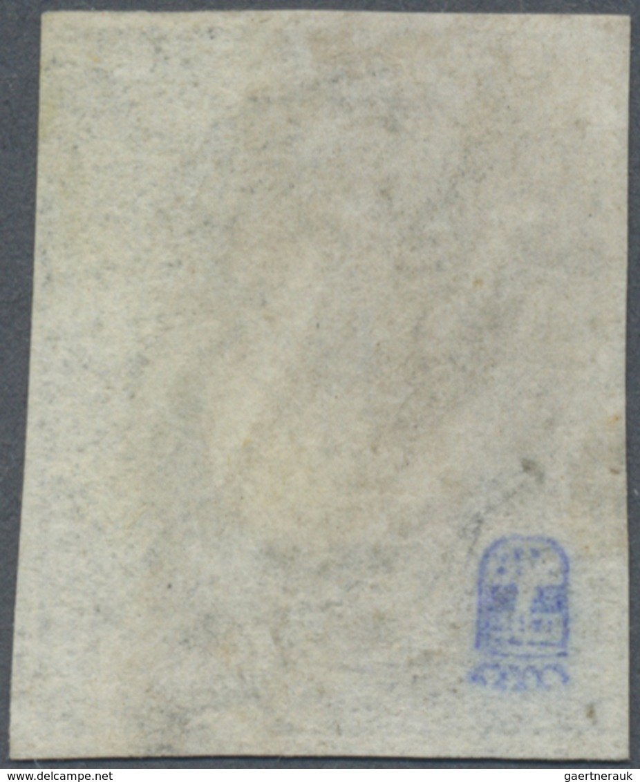 (*) Schweiz - Zürich: 1843 Zürich 6 Rp. Schwarz Mit Senkrechten Unterdrucklinien, Type V, Bogenfeld 25, - 1843-1852 Federal & Cantonal Stamps