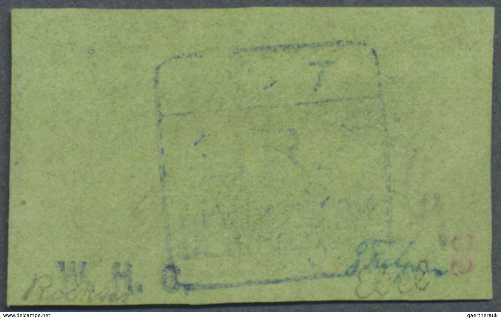 O Schweiz - Genf: 1843 "Doppelgenf" 5+5 C. Schwarz/gelbgrün, Gebraucht Und Entwertet Mit Roter Genfer - 1843-1852 Federale & Kantonnale Postzegels
