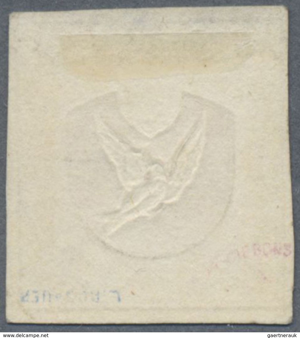 (*) Schweiz - Basel: 1845 "Basler Taube" 2½ Rp. Schwarz/blau/karmin Von Der 2. Auflage, UNGEBRAUCHT Ohne - 1843-1852 Federale & Kantonnale Postzegels