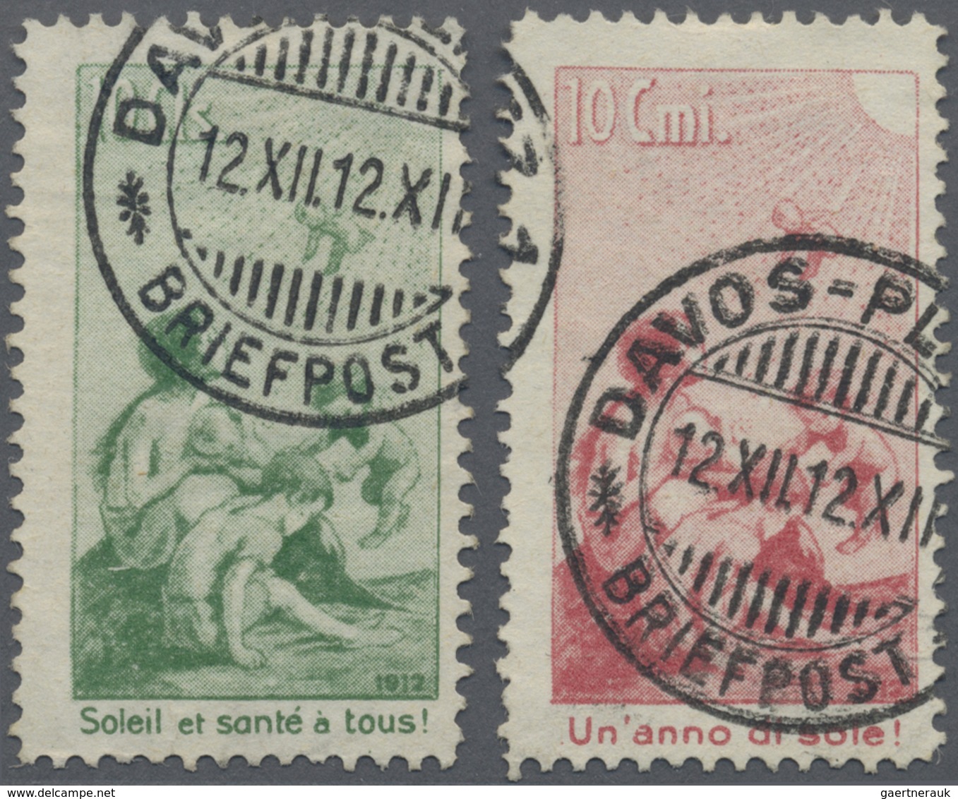 O Schweiz: 1913 PRO JUVENTUTE VORLÄUFER 10 Cmi (italien.) Und 10 Cts (franz.) Mit VOR-ERSTTAGS-STEMPEL - Ongebruikt