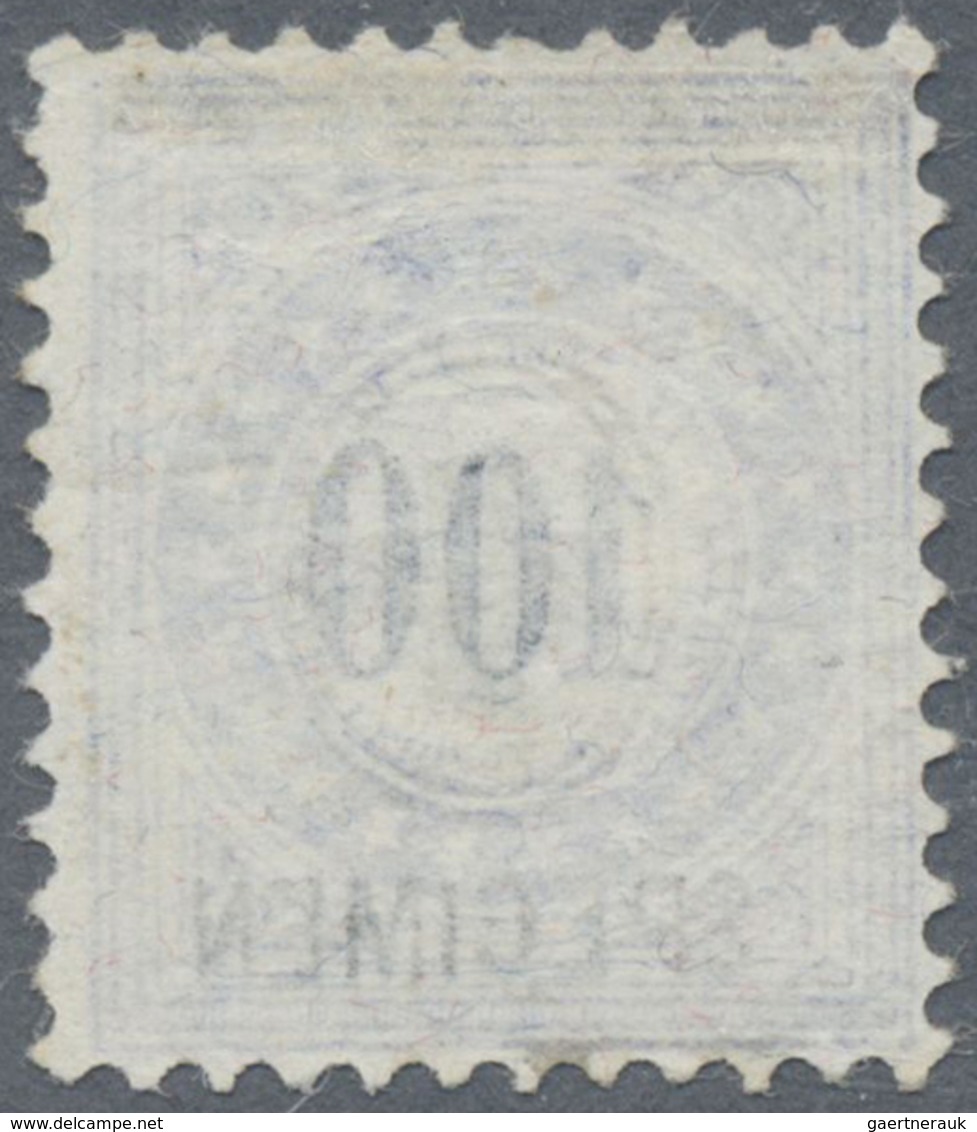 (*) Schweiz - Portomarken: 1881, 100 C Ultramarin/blau Mit Rahmentype II (oberes Rechtes Rad Unten Ausge - Taxe