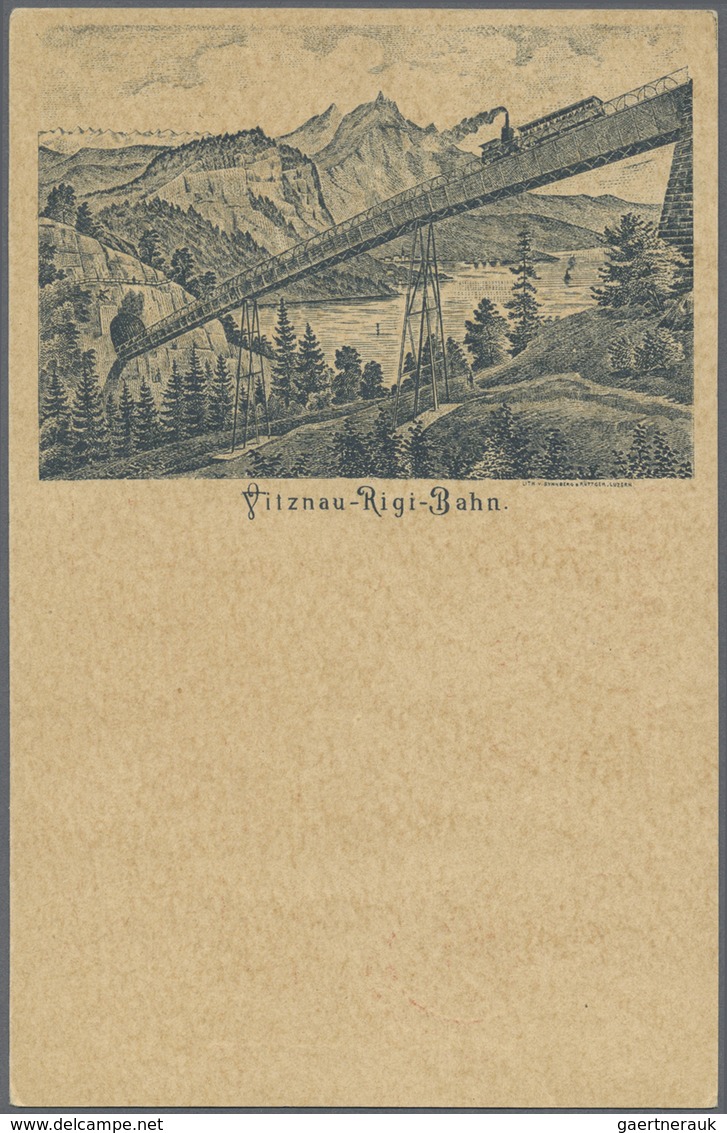 GA Schweiz - Ganzsachen: 1890: Zwei Ganzsachenkarten Zu 10 Rp. Mit Verschiedenen Privatzudrucken "Vitzn - Entiers Postaux