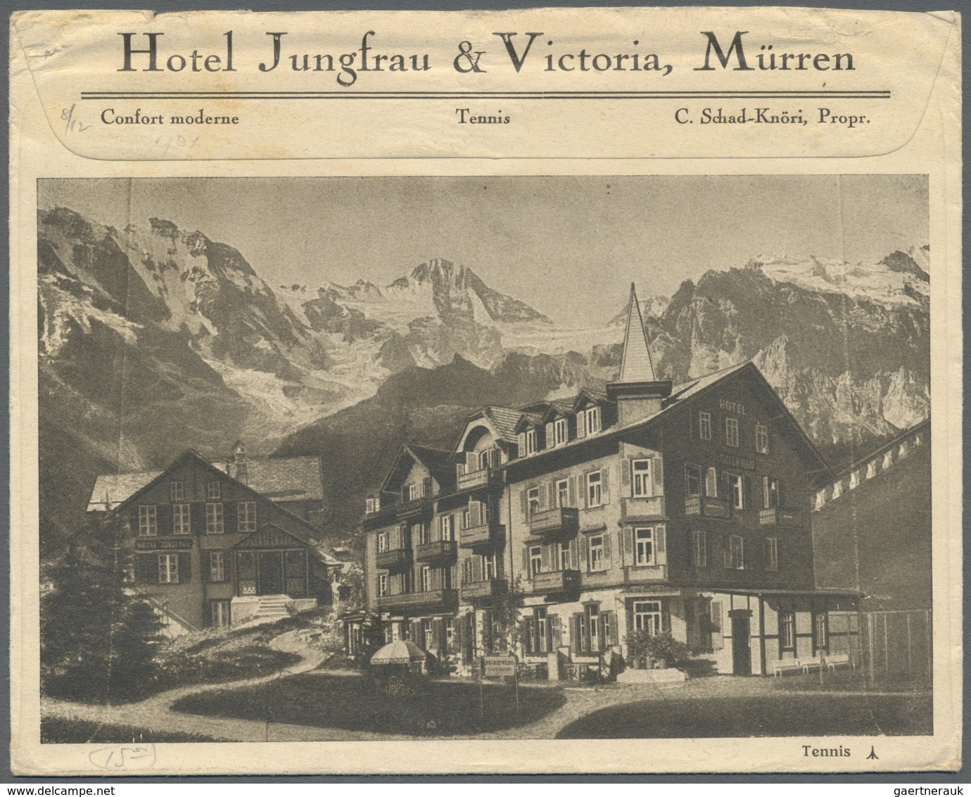 Br Schweiz - Hotelpost: 1902-1930: Drei Illustrierte Hotelumschläge In Die USA, Dabei 'Grand Hôtel Nati - Autres & Non Classés