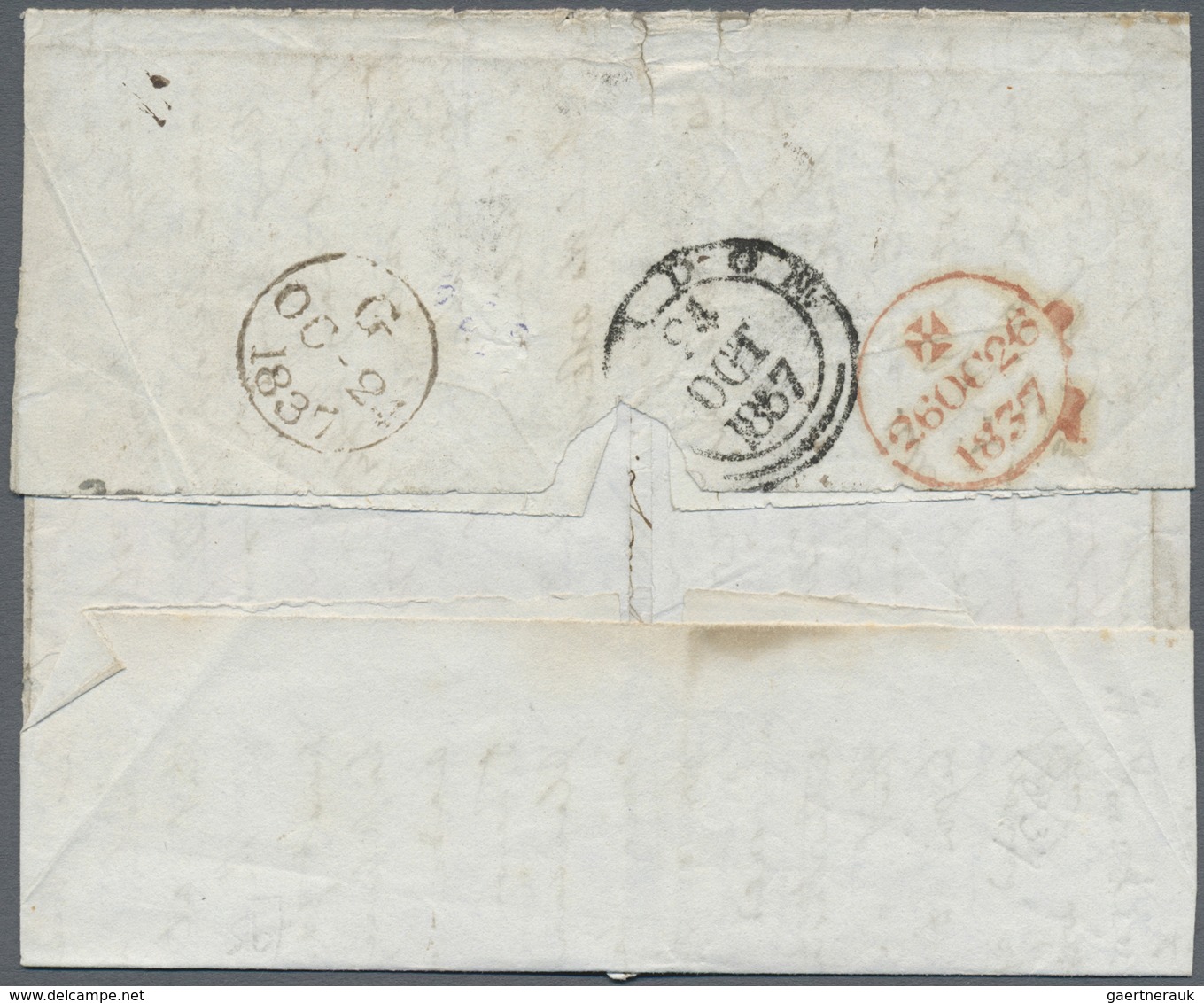 Br Schweiz - Besonderheiten: 1837. Pre-stamp Envelope Written From Geneva Dated '19th Oct 37' Addressed - Andere & Zonder Classificatie