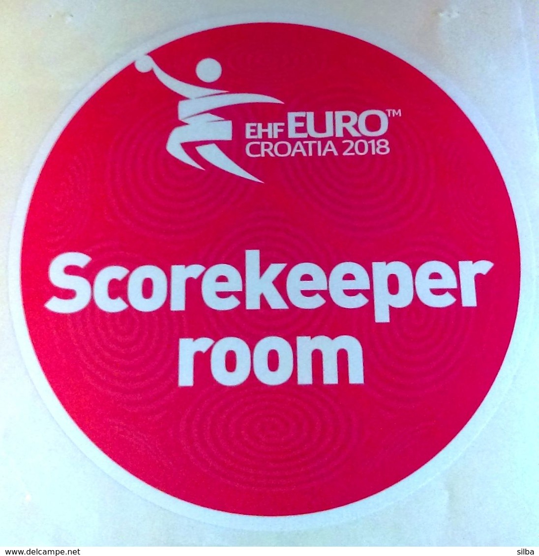 HANDBALL / MEN'S EHF EURO CROATIA 2018 / Main Official Sticker / SCOREKEEPER ROOM - Handbal